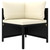 Sectional Corner Sofa with Cushions Black Poly Rattan A949-313507