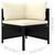 Sectional Corner Sofa with Cushions Black Poly Rattan A949-313507