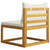  2 Piece Patio Sofa Set with Cushion Solid Acacia Wood A949-311859