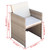 5 Piece Patio Dining Set with Cushions Poly Rattan Beige A949-42555