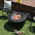 Outdoor Fire Pit with BBQ Grill and High-temp Resistance Finish B593-JV10178