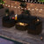 7 Pieces Outdoor Furniture Set with 32 Inch Fire Pit Table and Propane Tank Cover-Black - Color: Bl D681-NP10261CF+HW68691ADK+