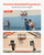Wall Mount Basketball Hoop, 44-inch PC Backboard Mounted Basketball Hoop Outdoor with Solid Steel,  E415-BGSLQJ44CLMSZ7APW001V0