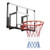 Wall Mount Basketball Hoop, 44-inch PC Backboard Mounted Basketball Hoop Outdoor with Solid Steel,  E415-BGSLQJ44CLMSZ7APW001V0