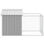  Dog House with Run Light Gray 46.1"x79.1"x48.4" Galvanized Steel A949-172352