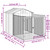  Dog House with Run Light Gray 46.1"x79.1"x48.4" Galvanized Steel A949-172352