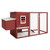  Outdoor Chicken Cage Hen House with 1 Egg Cage Red Wood A949-170848