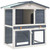  Outdoor Rabbit Hutch 3 Doors Gray Wood A949-170837