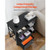 Metal File Cabinet, Mobile Filing Cabinet with 3 Fabric Drawers and 2 Open Shelves, Wooden Vertical E415-JSHXWJGJTMZWYX3KK001V0