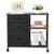 Metal File Cabinet, Mobile Filing Cabinet with 3 Fabric Drawers and 2 Open Shelves, Wooden Vertical E415-JSHXWJGJTMZWYX3KK001V0