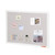 30"x20" White Cork Board with Linen Surface ?“ Stylish Wall-Mounted Bulletin Board for Home, School E415-RMB30X20WBSM1L936V0