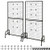 2 Packs Grid Wall Panels, 2.9 x 5.9 ft Wire Grid Panels Display Rack, Movable Art Display Shelf wit E415-LSWGQ7080INCADLXP001V0