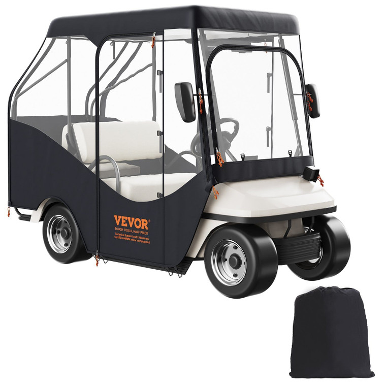Golf Cart Enclosure, 420D Polyester Driving Enclosure with 4-Sided Transparent Windows, 4 Passenger E415-KSHGEFCZGMDJB8OZ9V0