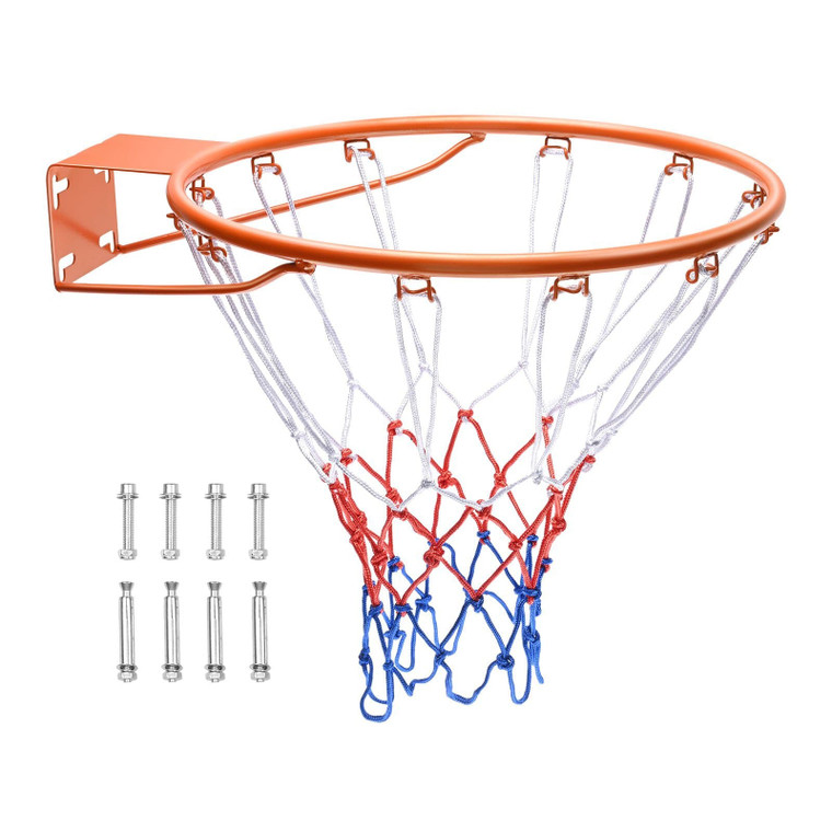 Basketball Rim, Wall Door Mounted Basketball Hoop, Heavy Duty Q235 Basketball Flex Rim Goal Replace E415-LK18CBZKFTSG8I4J6V0