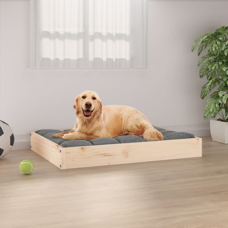 Dog Bed 28.1"x21.3"x3.5" Solid Wood Pine A949-820856