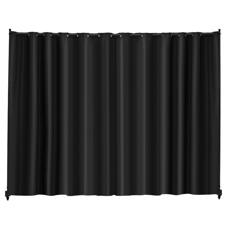 Room Divider, Portable Panel Room Divider with Wheels Curtain Divider Stand, Freestanding Room Divi E415-BLPF96120INCYUPD6V0