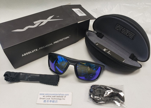 Wiley-X ACKNG09 WX KINGPIN Sunglasses - Polarized Blue Mirror Lens/Matte Graphite Frame (On Sale)