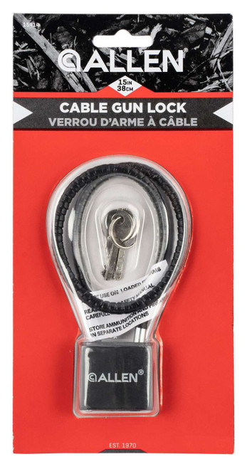 Allen 15414 Cable Lock for Guns, 15", Keyed, Black