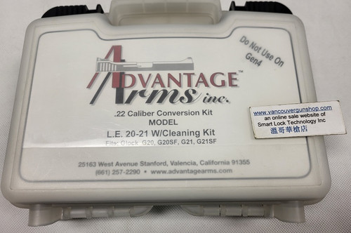ADVANTAGE ARMS GLOCK 20/21 GEN 3 .22 LR CONVERSION KIT WITH 10 ROUND MAGAZINE, BLACK - AACLE20-21 (Restricted PAL Required)