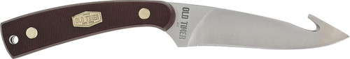 Old Timer 1580T Guthook Skinner Full Tang  Fixed Blade Knife 3.5" Blade W/Leather Sheath