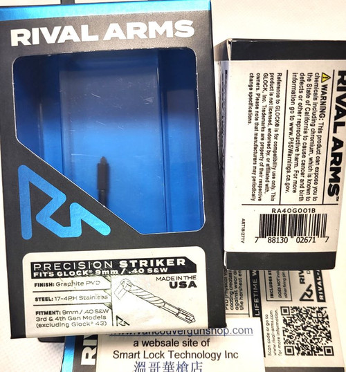 Rival Arms RA-RA40G001B Precision Striker - Glock 9mm Luger/40 S&W, Glock Gen3-4 Except 43 Tw -Graphite
