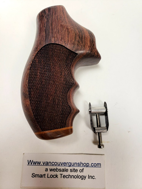 Hogue 81921 Ruger SP101 Rosewood Stripe Cap Checkered Grip