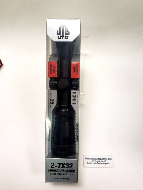 UTG SCP-27PRGW 1" Handgun Scope Long Eye Relief Riflescope  2-7X32mm, PDC