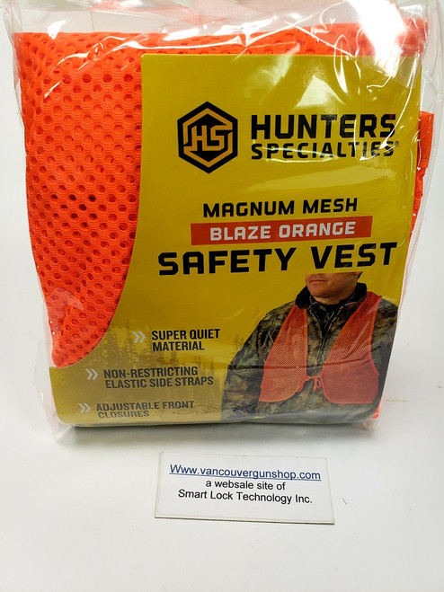 Hunters Specialties 02006 Adult Mesh Safety Vest Blaze Orange