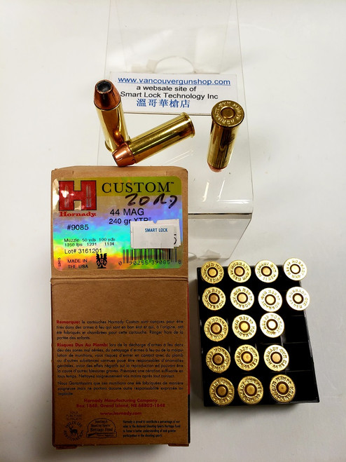 Hornady 9085 XTP Custom Pistol Ammo 44 MAG, 240 Gr, 1350 fps, 20 Rnd per box