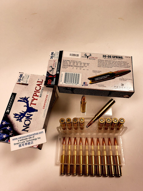 Federal Non-Typical 3006DT180 30-06 Springfield 180 Gr JSP  20 Rds