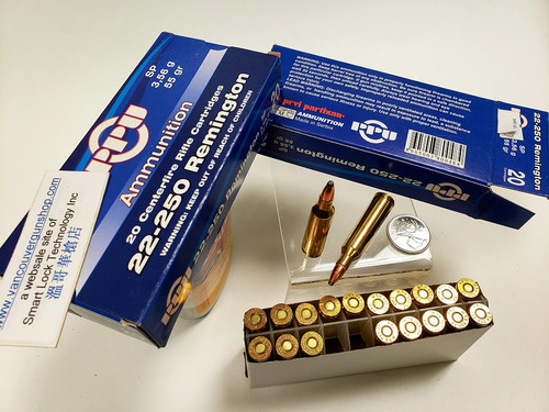 PPU 22-250 Remington 55 Gr Soft Point 20 Rds