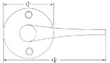 Technical drawing of Accurate No. 7200ADA Thumb Turn