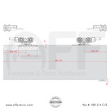 Eclettica K.180.3.4.C/S - Sliding Door Fitting Set