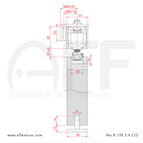 Eclettica Fitting set No. K.120.2.4.S/C  & Upper Track No. 8010.01280 (Other types of upper tracks available) 