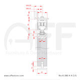 Eclettica K.080.4.4.C/S - Sliding Door Fitting Set  & Upper Track No. 8010.01280 (Other types of upper tracks available) 