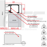 Wall Mounted Sliding track No. 8000.01700,  8010.01710 Fascia Cover and End Cap