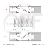 Magnetic Lock - F937 with No Visible Handle / Passage / Privacy