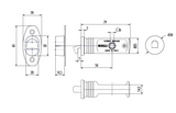 Tubular Hook Lock For Sliding, Pocket Door No. F2801L