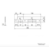 Mortise Door Lock with European Cylinder Hole   - No. H22.1085.007