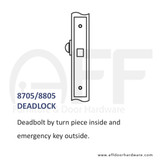 Accurate No. 8705 Deadlock, Deadbolt by turn piece inside and
