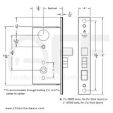 Accurate No. 8805 Deadlock - Dimensions