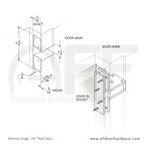 Harmon Hinge 1-3/8" Thick Door 