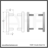 Accurate Pair of 7200 Pull Handles for back-to-back  dimensions