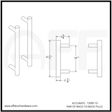 Accurate No. 7200P-10 Pair Of Back To Back Pulls 