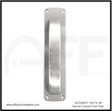 Accurate No. NCP-S-BP Narrow Crescent Push Plate