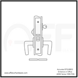 Accurate No. 8853 Narrow Backset Mortise Lock - Entrance or Office