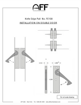 Knife Edge Pull No. FE158 Installation On Double Door 