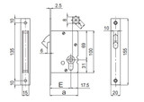 Technical drawing of Mortice Privacy Door Lock - No. SB2308