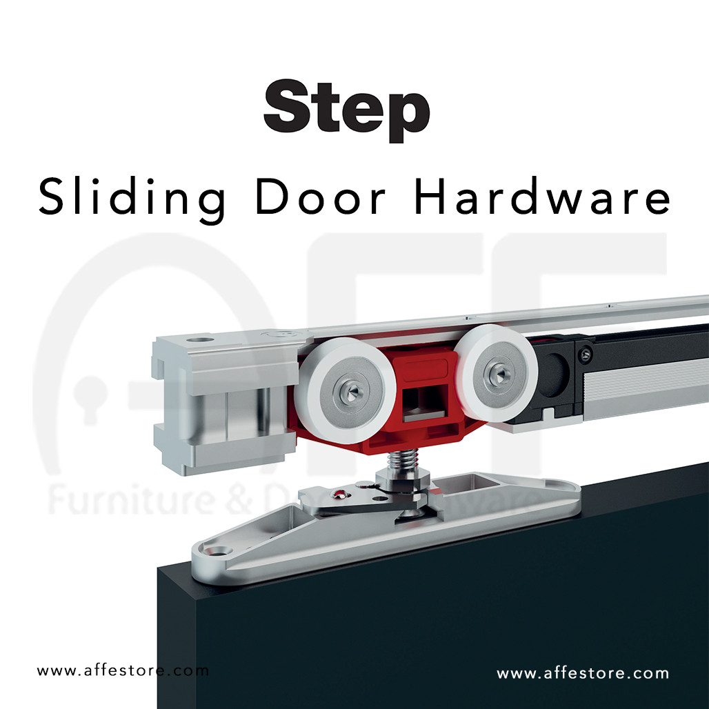 STEP No. K.030.6.2.C Fitting Set for sliding wood door, up to 66lbs/30kg