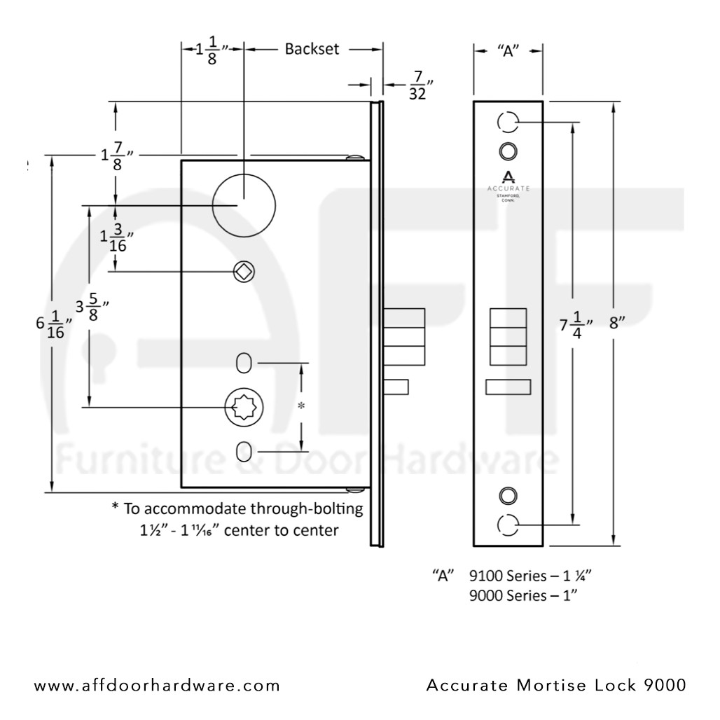 Accurate No. 8539 Privacy Bedroom or Bathroom Lock